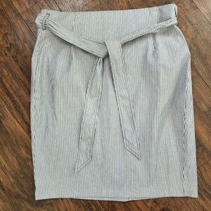 Lane Bryant Striped Nautical Cotton Stretch Pencil Skirt